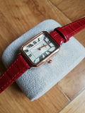 Montre femme chiffre romain - Rouge