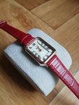 Montre femme chiffre romain - Rouge