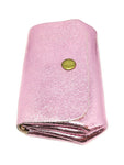Porte monnaie cuir rose bombon brillant