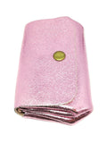 Porte monnaie cuir rose bombon brillant